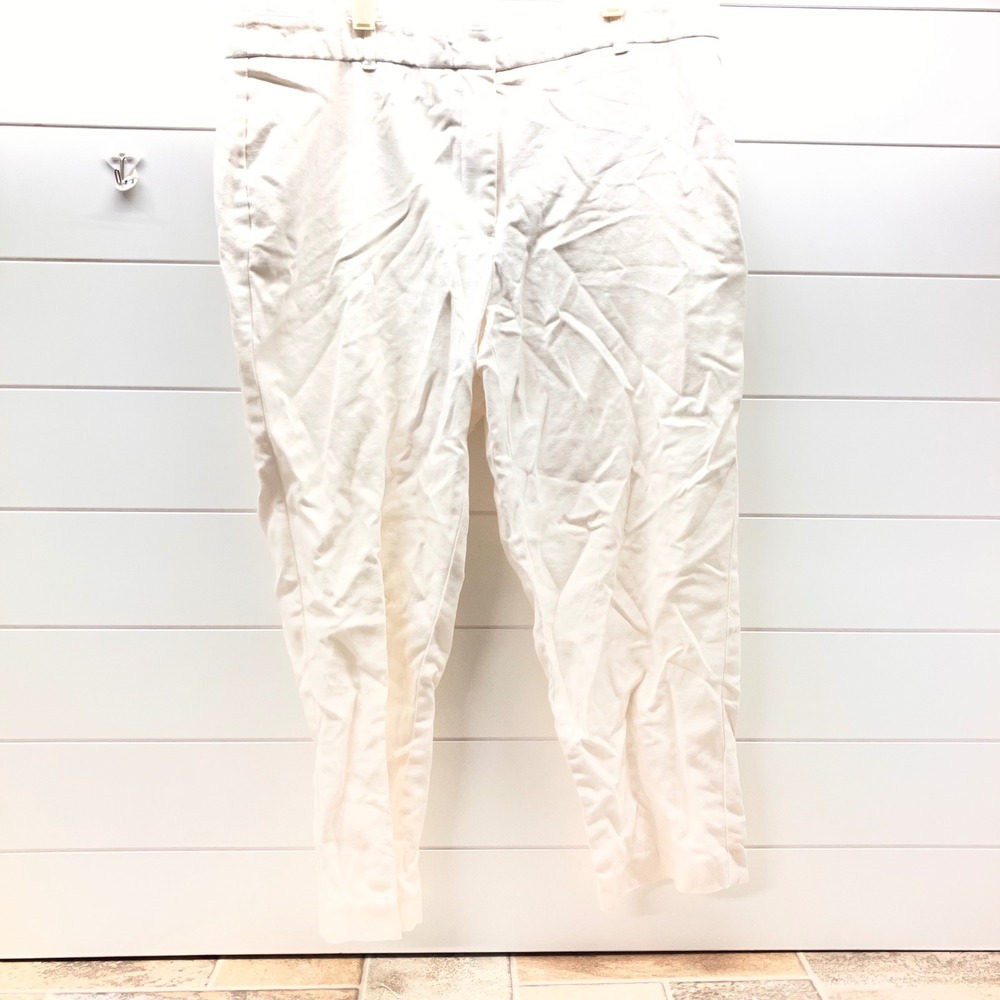 Counterparts Womens White Straight Leg Career Trousers Pants Size 12